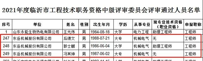 喜報(bào)：郭士鵬、后德文、馮其坤三人通過(guò)工程技術(shù)中級(jí)職稱資格評(píng)審